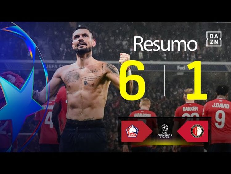 Liga Campeões: Lille 6 - 1 Feyenoord (2024-2025)