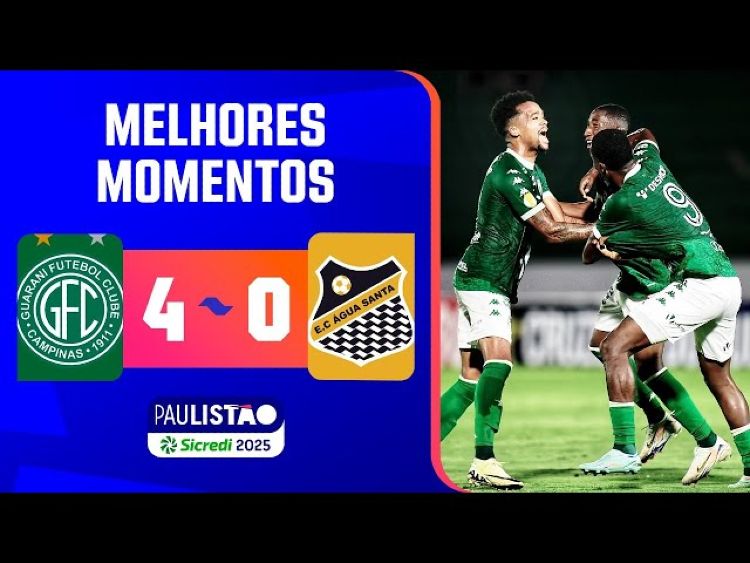 Campeonato Paulista: Guarani 4 - 0 Água Santa (2025)