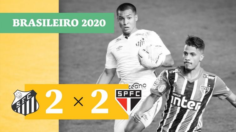 Brasileirão: Santos 2 - 2 São Paulo (2020)