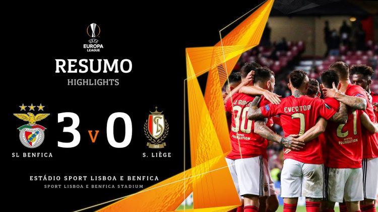 Liga Europa: Benfica 3 - 0 Standard (2020-2021)