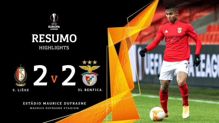 Liga Europa: Standard 2 - 2 Benfica (2020-2021)