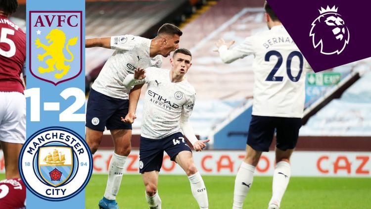 Premier League: Aston Villa 1 - 2 Man City (2020-2021)