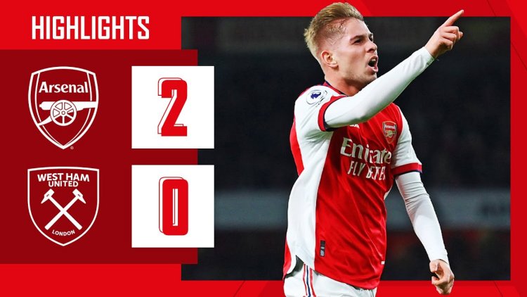 Premier League: Arsenal 2 - 0 West Ham (2021-2022)