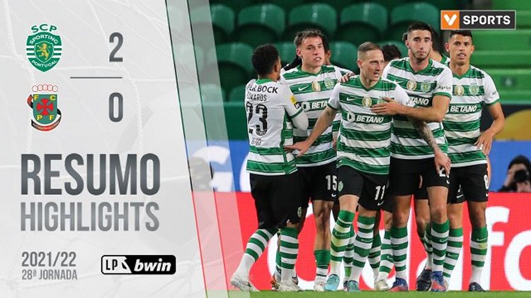 Liga Portugal Bwin: Sporting 2 - 0 Paços Ferreira (2021-2022)
