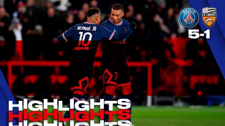 Ligue 1: PSG 5 - 1 Lorient (2021-2022)