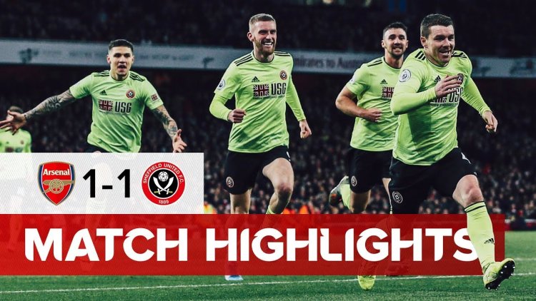 Premier League: Arsenal 1 - 1 Sheffield Utd (2019-2020)