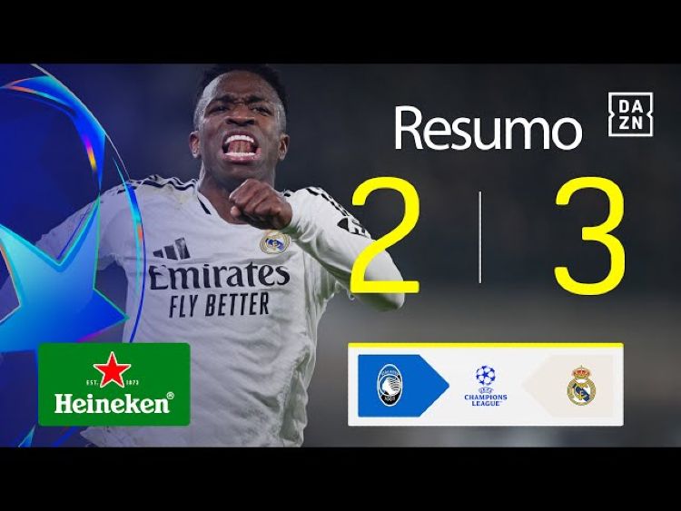 Liga Campeões: Atalanta 2 - 3 Real Madrid (2024-2025)