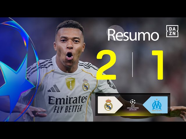 Liga Campeões: Real Madrid 2 - 1 Marseille (2025-2026)
