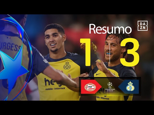 Liga Campeões: PSV 1 - 3 Union St. Gilloise (2025-2026)