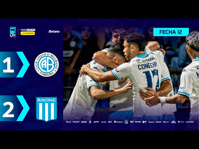 Liga Profesional: Belgrano Córdoba 1 - 2 Racing Club (2026)