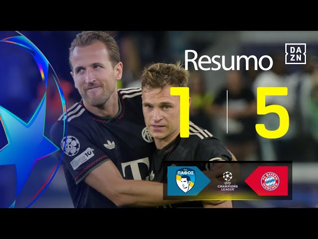 Liga Campeões: Paphos FC 1 - 5 Bayern München (2025-2026)