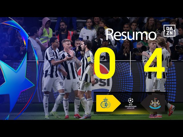 Liga Campeões: Union St. Gilloise 0 - 4 Newcastle (2025-2026)