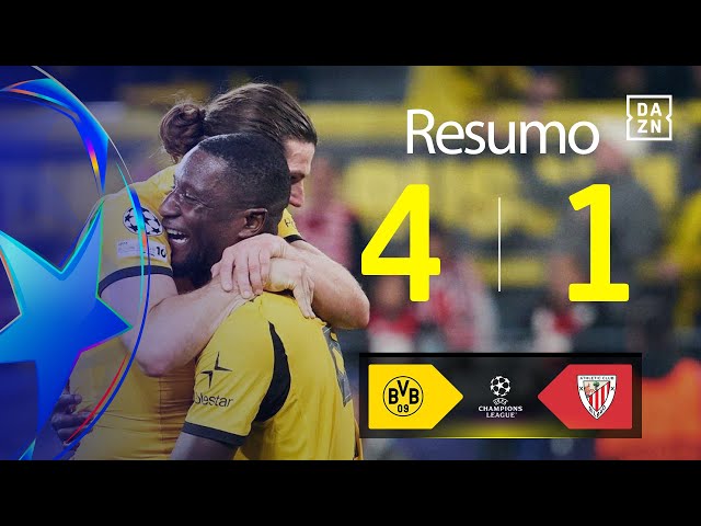 Liga Campeões: Dortmund 4 - 1 Athletic Bilbao (2025-2026)