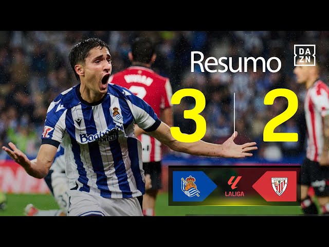 La Liga: Real Sociedad 3 - 2 Athletic Bilbao (2025-2026)