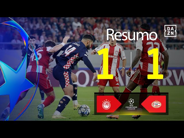 Liga Campeões: Olympiakos 1 - 1 PSV (2025-2026)