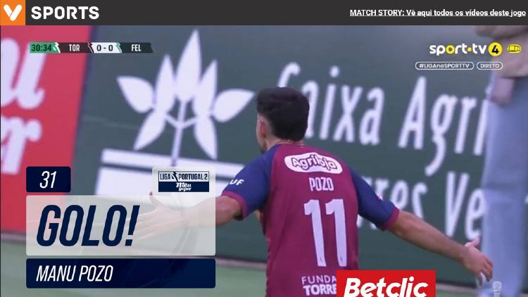 Liga Portugal 2 Meu Super: Torreense vs FC Felgueiras, Golo 1-0 Manu Pozo (2025-2026)