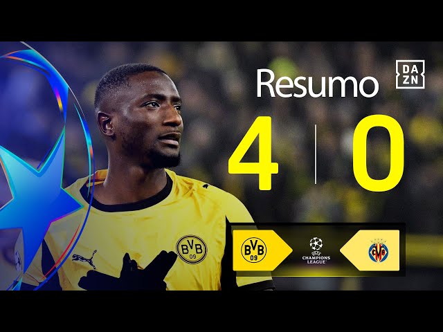 Liga Campeões: Dortmund 4 - 0 Villarreal (2025-2026)