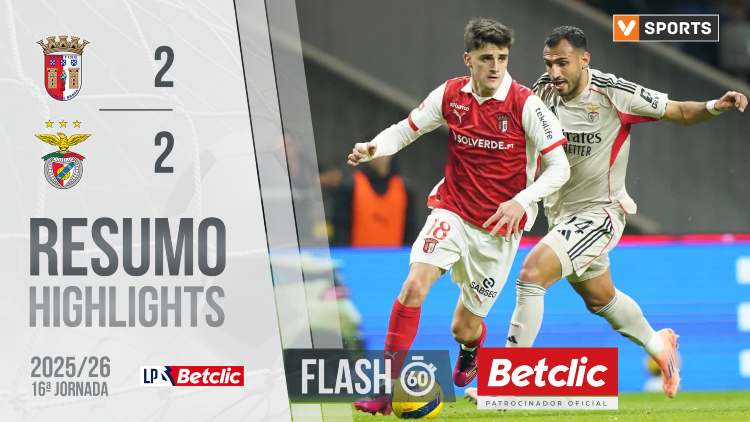 Liga Portugal Betclic: Sp. Braga 2 - 2 Benfica (2025-2026)