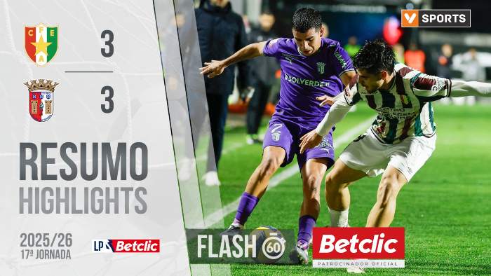 Liga Portugal Betclic: CF Estrela Amadora 3 - 3 Sp. Braga (2025-2026)
