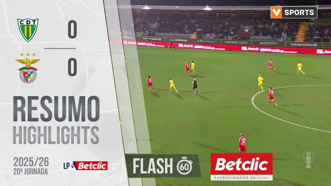 Liga Portugal Betclic: Tondela 0 - 0 Benfica (2025-2026)