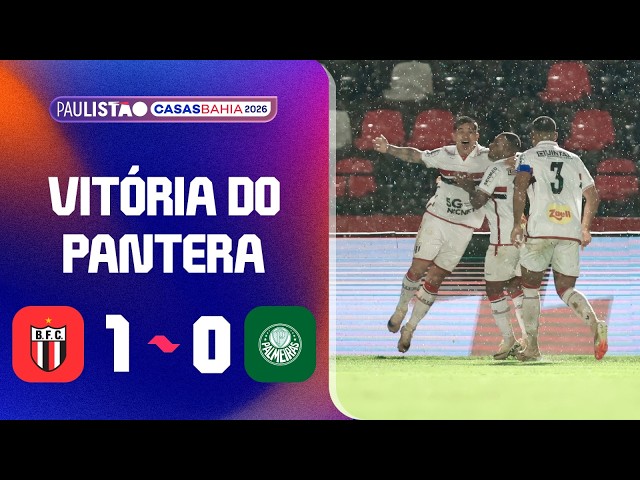 Campeonato Paulista: Botafogo-SP 1 - 0 Palmeiras (2026)