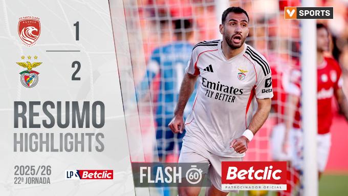 Liga Portugal Betclic: Santa Clara 1 - 2 Benfica (2025-2026)