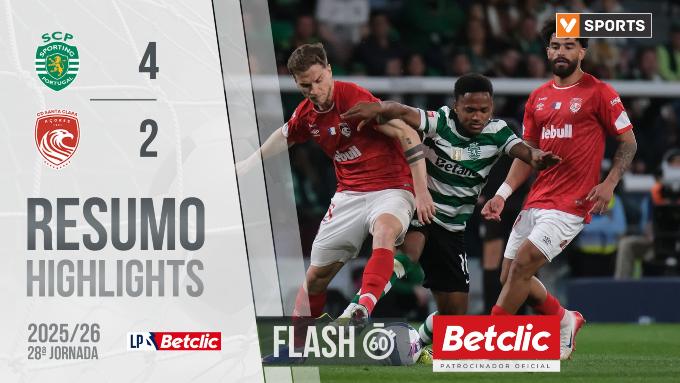Liga Portugal Betclic: Sporting 4 - 2 Santa Clara (2025-2026)