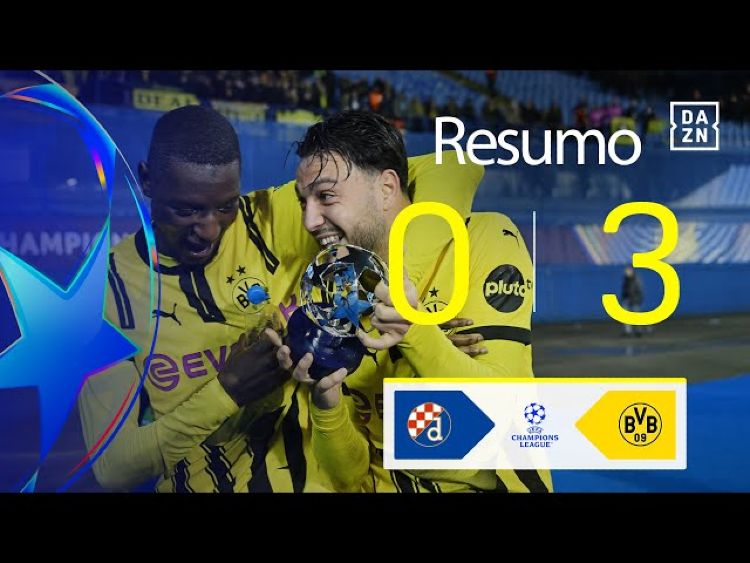 Liga Campeões: Dinamo Zagreb 0 - 3 Dortmund (2024-2025)