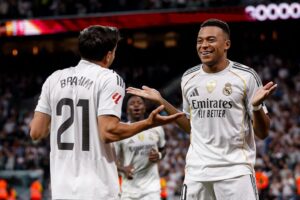 Mbappé resolve e Real Madrid segue na liderança da Liga Espanhola
