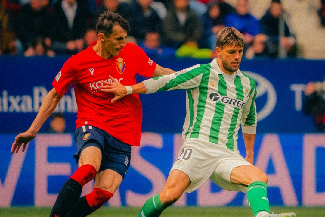 Betis empata com Osasuna e mantém pressão antes de receber Braga
