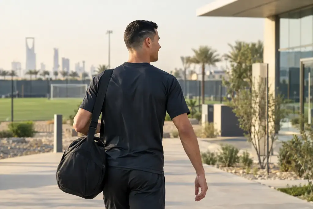 Sorriso e novo visual marcam regresso de Ronaldo a Riade